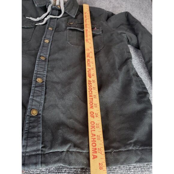 Dickies Insulated Hooded Coat Men Sz 42-44 L Denim Utility Casual Workwear - Picture 3 of 8